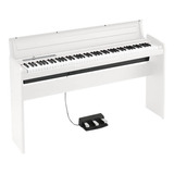 Teclado Piano Digital Korg Lp-180 88 + Mueble + Pedais Cor Branco