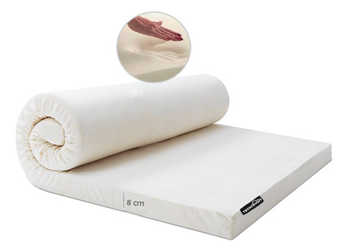 Sobrecolchon Topper En Viscoelástica Memory Foam 100x190x8cm