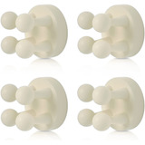 4 Soportes De Silicona Multifuncion, Autoadhesivo - Blanco.