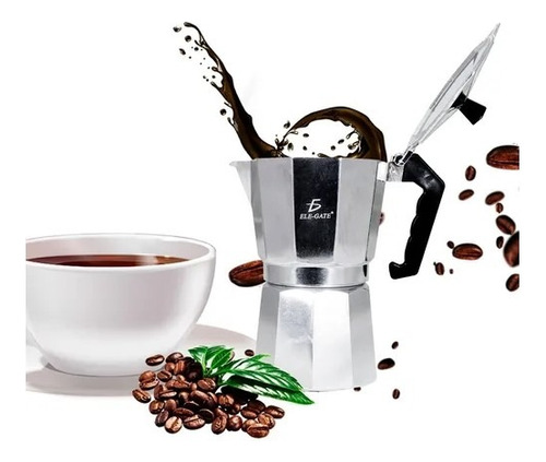 Cafetera  Manual Plateada Italiana 150ml