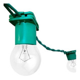 Varal De Luzes Cor Verde 5 Mts Com Lampadas Inclusas