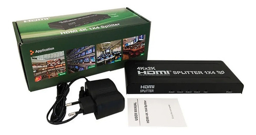 Splitter Distribuidor Divisor Hdmi 4k 1x4 Ver1.4 3d 4 Saídas