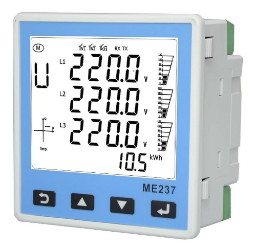 Me237 Medidor De Energía 0-600vac Con Display Kwh Voltaje 