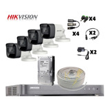 Cctv Kit Pro Hikvision Dvr 4ch + 4 Cam 2mp Disco 1t Cableutp