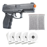 Pistola De Airsoft 24/7 S Rossi 6mm + 2000 Muniçoes 20 Alvos