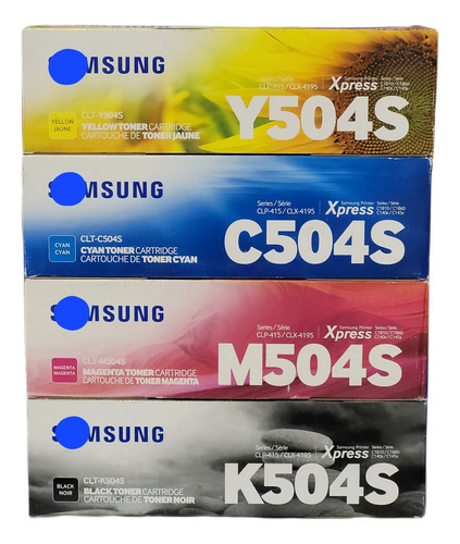 Kit 4 Toner Clt K504s Y504s C504s M504s Samsung Original  Nf