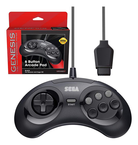 Controlador Arcade De 6 Botones Oficial De Sega Genesis De R