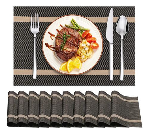 10 Manteles Individuales 30*45cm Antideslizantes Y Lavables