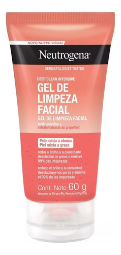 Gel De Limpeza Neutrogena Deep Clean Grapefruit 60g