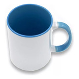 Taza Blanca 11oz Tlp Asa Y Fondo De Color Interno Sublimar24 Color Azul Claro