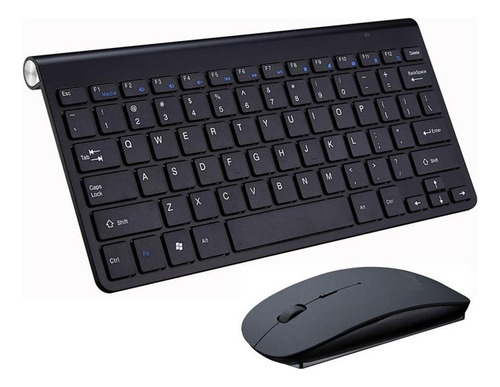 Teclado Plano Silencioso Multimedia Inalámbrico De 78 Negro