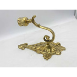 Candelabro Aplique En Bronce Una Vela