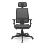 Cadeira Brizza 3d Back System Com Apoio Diversas Cores Cor Preto Material Do Estofamento Couro Sintético