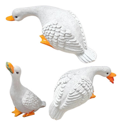 3 Figuras Pequeñas De Pato De Resina Para Hadas [u]