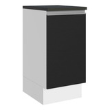 Balcão 100% Mdf 40 Cm 1 Porta Madesa Branco/preto Acordes