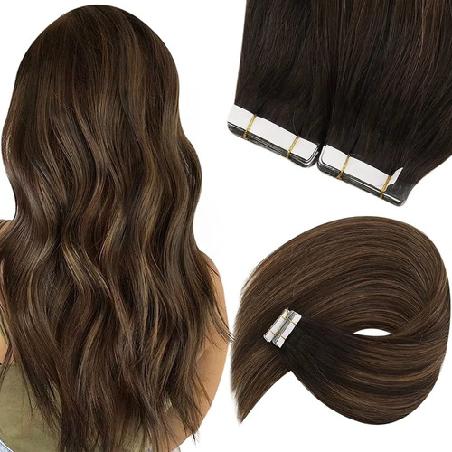 Extensiones De Cabello Humano 100% Marrón Balayage 18in 50gr