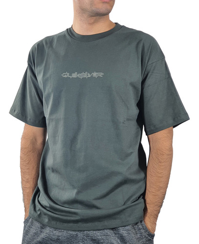 Remera Quiksilver Lifestyle Hombre Off Grid  Gris Oscuro Blw