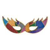 Máscara Carnaval Gigante Desenho Mosaico Glitter Decoração