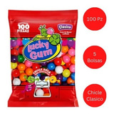 Chicle Bola P/ Maquinitas Lucky Gum Clasico 500 Pzas 340 Gr