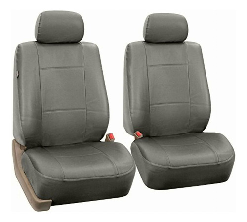 Fh Group Pu002solidgray102 Juego De Fundas De Asiento De