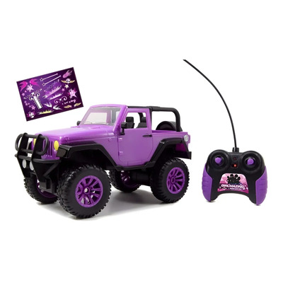 Jeep Wrangler Escala 1:16 Con Control Remoto Y Stickers Color Morado | Envío gratis