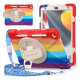 Funda New Para iPad 10.2 Braecnstock 9/8/7 Gen Rainbow Red