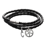 Pulsera Engranaje Brazalete Dije Ingeniero Letra Inicial 