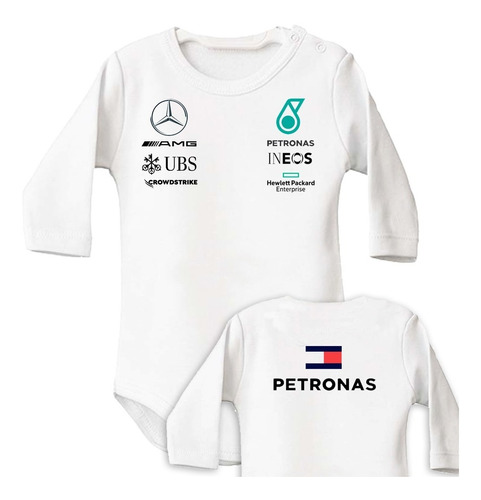 Body Bebé Auto Formula 1 Mercedes Redbull Honda Personalizad