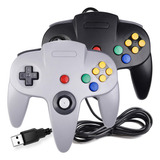 Suily Classic N64 - Paquete De 2 Controladores Usb Con Cable