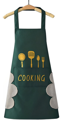 Delantal De Cocina Impermeable Chef Unisex Con Bolsillo