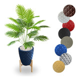 Planta Artificial Palmeira Areca Com Vaso Azul