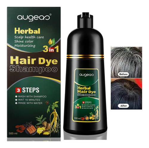 Champú Permanente Para Teñir El Cabello Castaño Oscuro