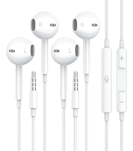 Tiloqua - Paquete De 2 Auriculares Apple Con Cable, 0. In