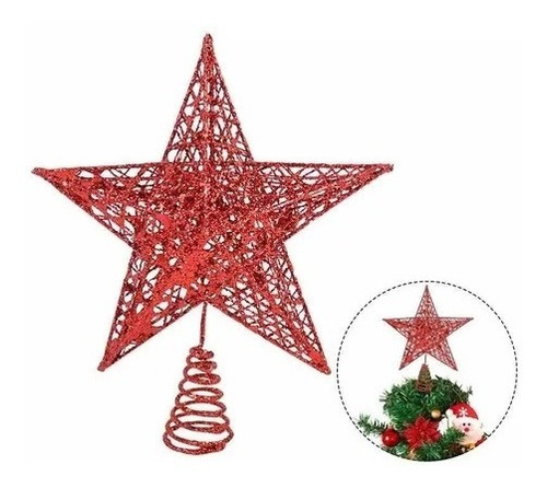 Estrella Para Árbol De Navidad Con Luz Decoración 