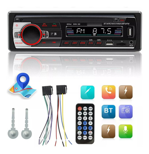 Auto Estéreo Bluetooth Asistente Voz 2usb Fm Aux Rgb Posició