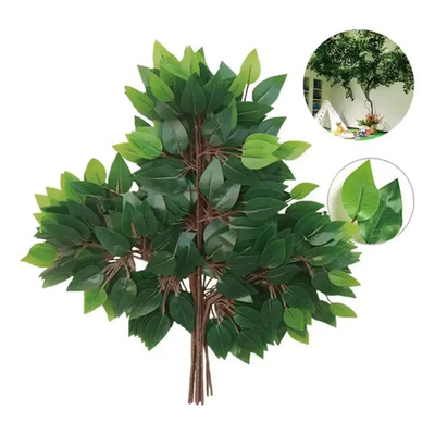 Tzawhst 24 Unidades Hojas Ramas Artificial Verde Follaje Ficus Decor | MercadoLibre