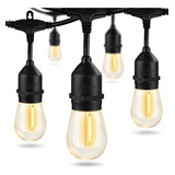 Cadena Luces Led Exterior 96ft, Bulbos Edison 2200k,