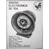 Antiguo Folleto Sos Sirena Alarma Emergencia Policía Se104