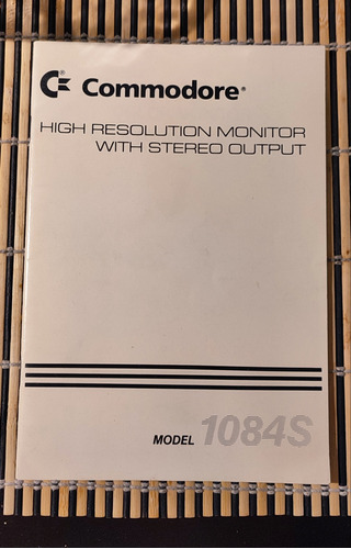 Manual Monitor Commodore Amiga 1084s