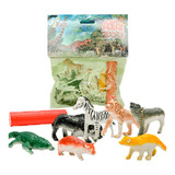 Brinquedo Animais Da Floresta 6 Peças Infantil De Plástico