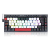 Teclado Mecanico Gamer Rgb Magic Wand Preto Vermelho