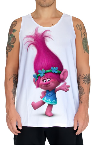 Camiseta Regata Trolls, Rainha Poppy 03