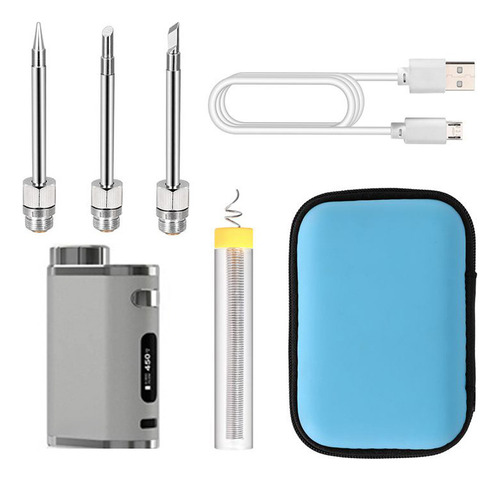 Kit Soldador Portátil Inalámbrico Recargable Usb 1w-75w Mini