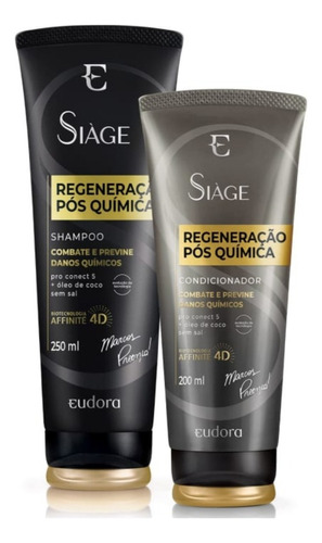  Kit Siàge Regeneração Pós Química - Shampoo + Condicionador