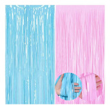 Cortinas Pastel Baby Shower Revelacion Azul O Rosado X2u
