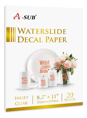 A-sub Papel Adhesivo Waterslide Para Impresoras De Inyeccion