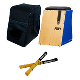 Kit Cajon Fsa Comfort Fca4504 Elétrico Captação Dupla Azul