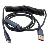 Cable Usb C En Espiral, Cable Usb Tipo C A Duradero,