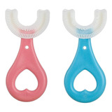 Escova De Dentes De Silicone Infantil Formato Em U 360 Grau