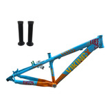 Quadro Vikingx Aro 26 Dirt Tuff X-25 Aluminio Azul/laranja